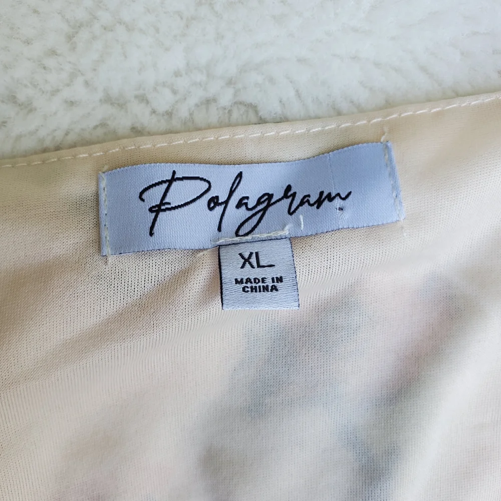 Floral Polagram Cute Blouse Sz XL - Picture 3 of 5